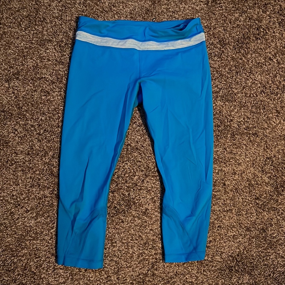 Bright blue Lululemon leggings, size 10